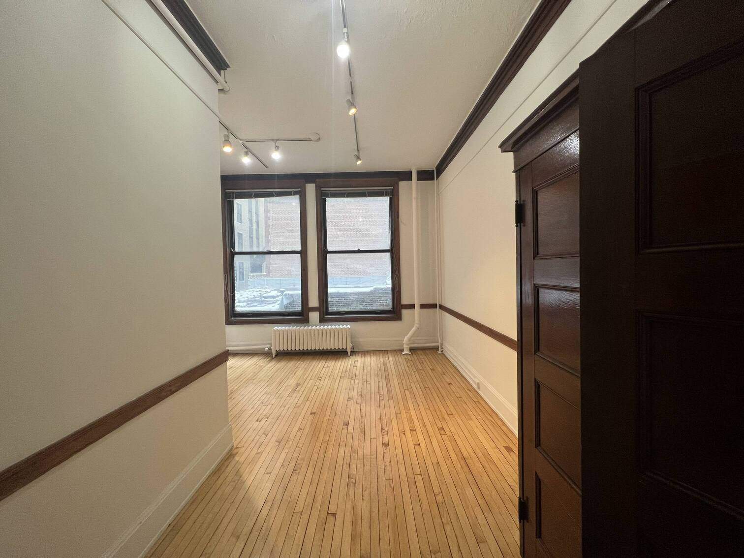 Small studio with windows